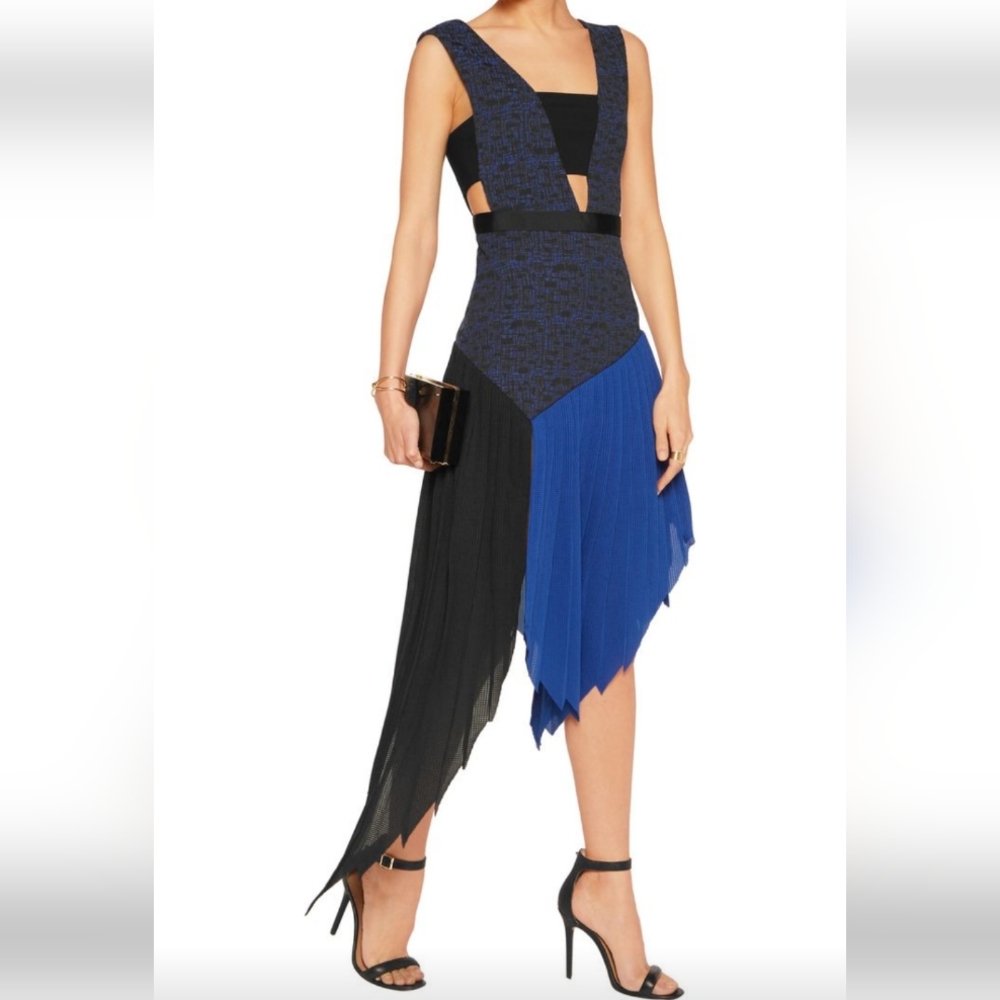 NWOT Self Portrait Sunray Pleated Midi Dress